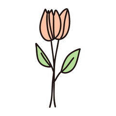 Hand-drawn Style Cute Flower Vector