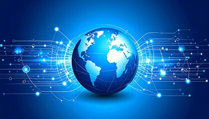 Global technology network graphic