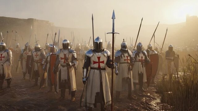 Templars in the Crusades.