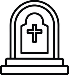 Obraz premium cemetery cross or graveyard vector illustration graphic design.