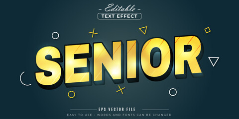 Editable senior text effect.