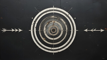 targets and arrows black