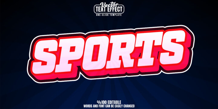 Sports editable text effect, customizable football and game 3d font style