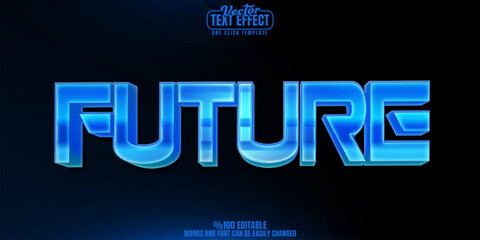 Future editable text effect, customizable ai and coin 3d font style