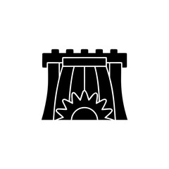 creative details hydroelectric dam icon vector illustration	