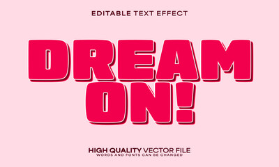Retro text effect, editable text effect and pink 3d font style bold shadow girl poster design