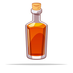 Bottle of whiskey vector isolated illustration