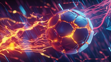Fototapeta premium futuristic cracked sphere energy blast