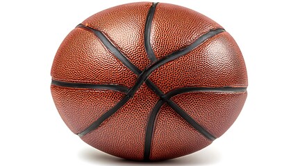 Fototapeta premium Basketball isolated on white background symbol of sports fitness teamwork dribbling passing and active lifestyle with leather texture