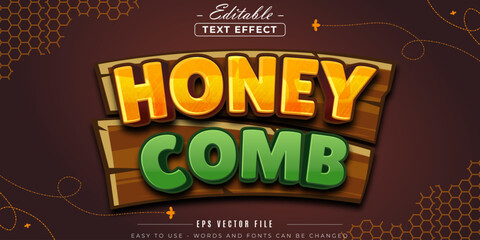 Elegant honeycomb, editable text effect.