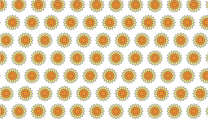 ひまわりの柄パターン