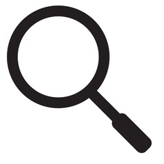 magnifying glass on white background