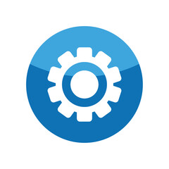 Setting Gear UI interface Icon with Highlights Vector Illustration