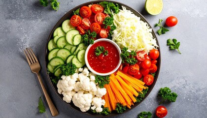 Colorful vegetable platter