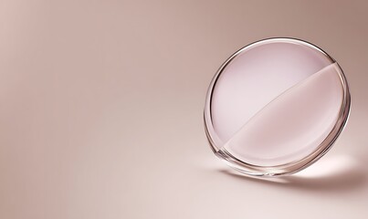Elegant glass orb on a soft background