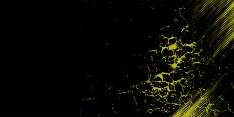 yellow black brush wrap car sticker pattern abstract banner sporty lines black yellow color combination grunge brush modern pattern racing motorsport vector design.