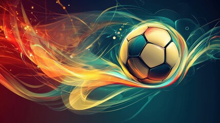 Naklejka premium abstract soccer ball design