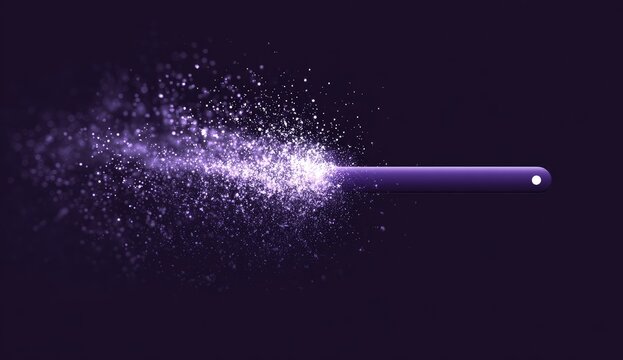 Purple bar with shimmering particles - Powered by Adobe