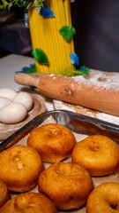 fried donuts on the table