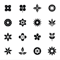 Diverse floral emblems and botanical motifs flower bloom