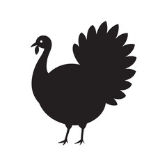 Turkey Standing Proud In Open Field