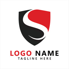 Shield letter s emblem badge logo template