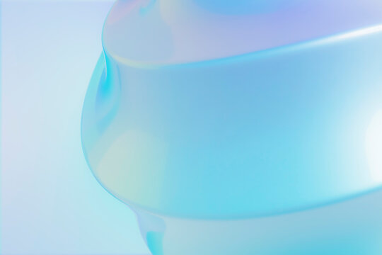 3D illustration of luminous, fluid curves and flowing motion