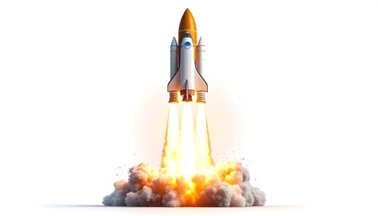 Rocket launching into space