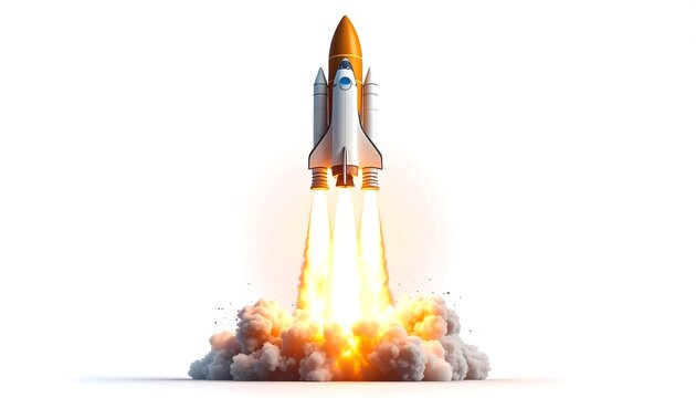 Rocket launching into space