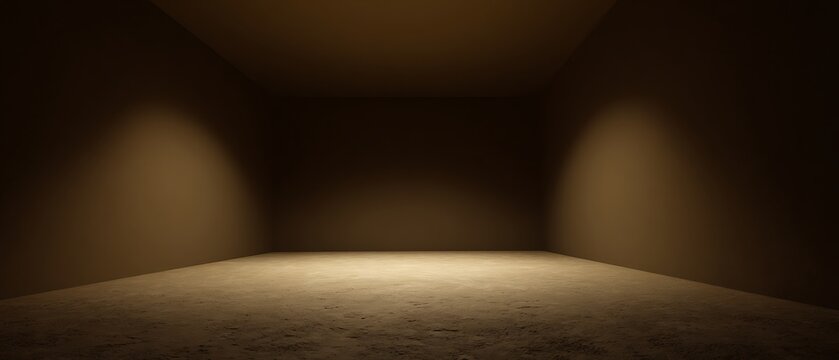 Abstract illuminated room with empty space