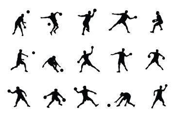 dodgeball player silhouettes 