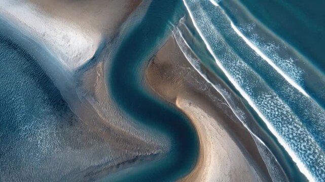 River meanders through desert landscape