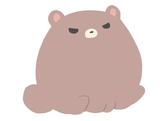 くま 座る 主線なし