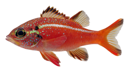 Red fish profile view