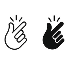 Fototapeta premium Hand Gesture Icons Set – Vector Silhouettes of Fingers, Palms, and Signs for Business and Communication