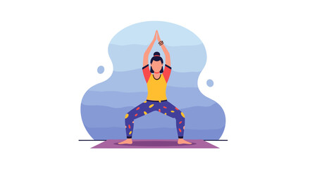 Woman practicing yoga, perfect for wellness websites, fitness apps, or yoga studio brochures.