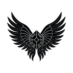 Obraz premium Tech Wings with Etched Mystic Runes