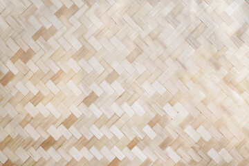 Weave wood wall texture seamless pattern, a hand-crafted bamboo background.