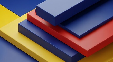 Colorful geometric layers creating a dynamic and modern abstract background design
