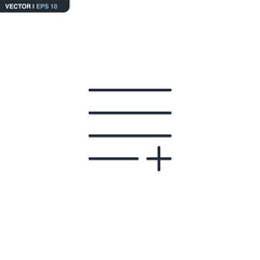 Add to list, linear style sign for mobile concept and web design