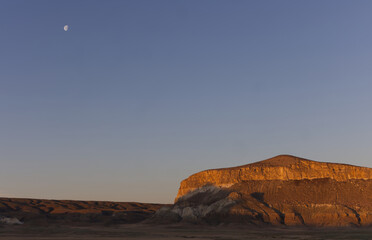 Sunrise in the Valley of Castles in Mangystau, Kazakhstan