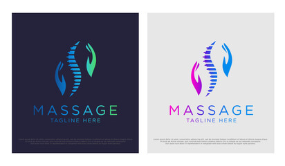 Modern Chiropractic logo design vector with creative abstract concept