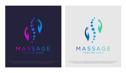 Modern Chiropractic logo design vector with creative abstract concept