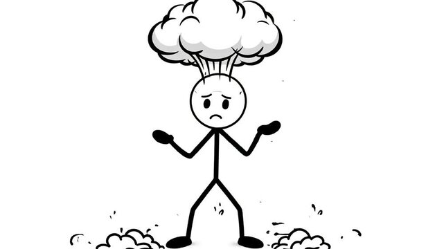 Stick Figure's Mental Breakdown: From Panic to Explosion to Quiet Despair Animation