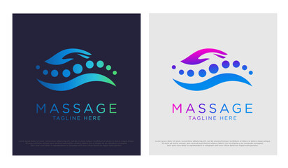 Modern Chiropractic logo design vector with creative abstract concept
