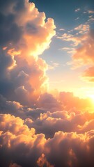 Golden Sunset Cloudscape with Dramatic Light