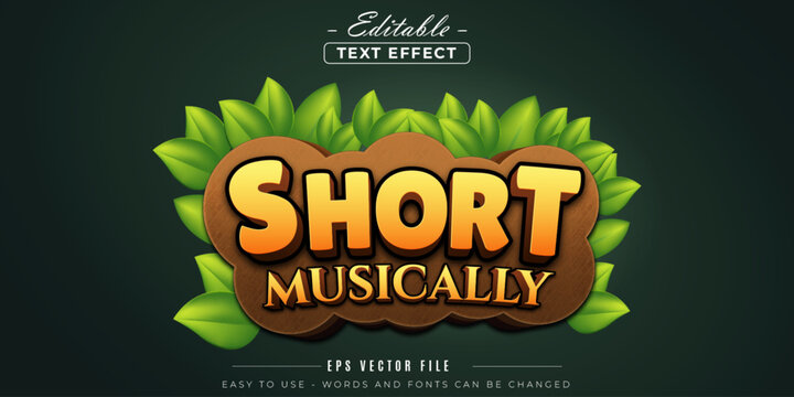 Short musically text, editable text effect. - Powered by Adobe