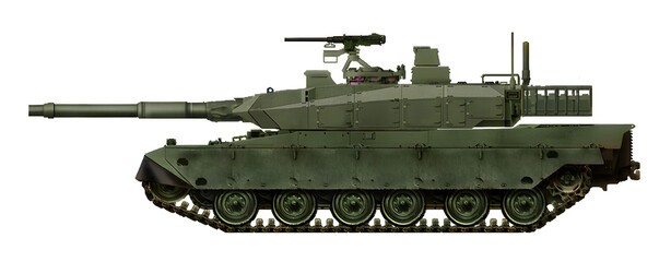 Type 90M MBT (A variant of the modernization of the Type 90 tank, using a turret from the Type 10 tank) © Tikros