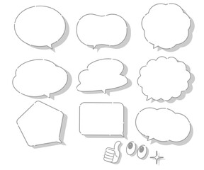 シンプルなふきだしセット