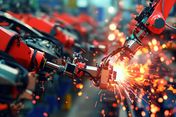 Automated car assembly line exhibits chaotic robot activity